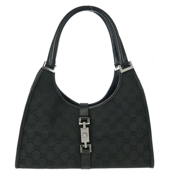 Gucci Handbags - Gucci Black GG Jackie Handbag